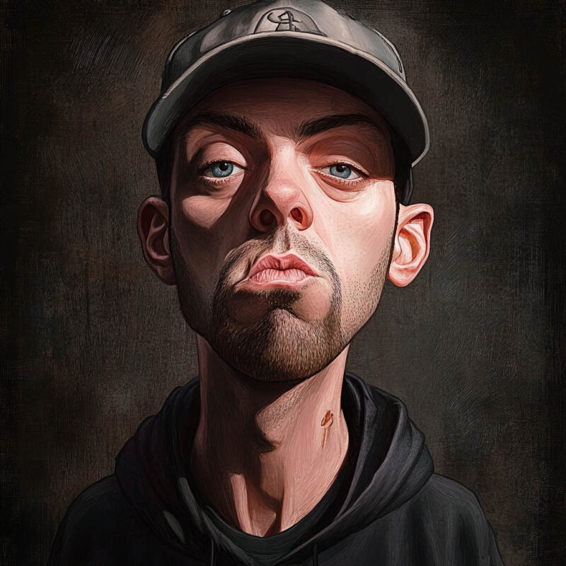 A caricature of Eminem.