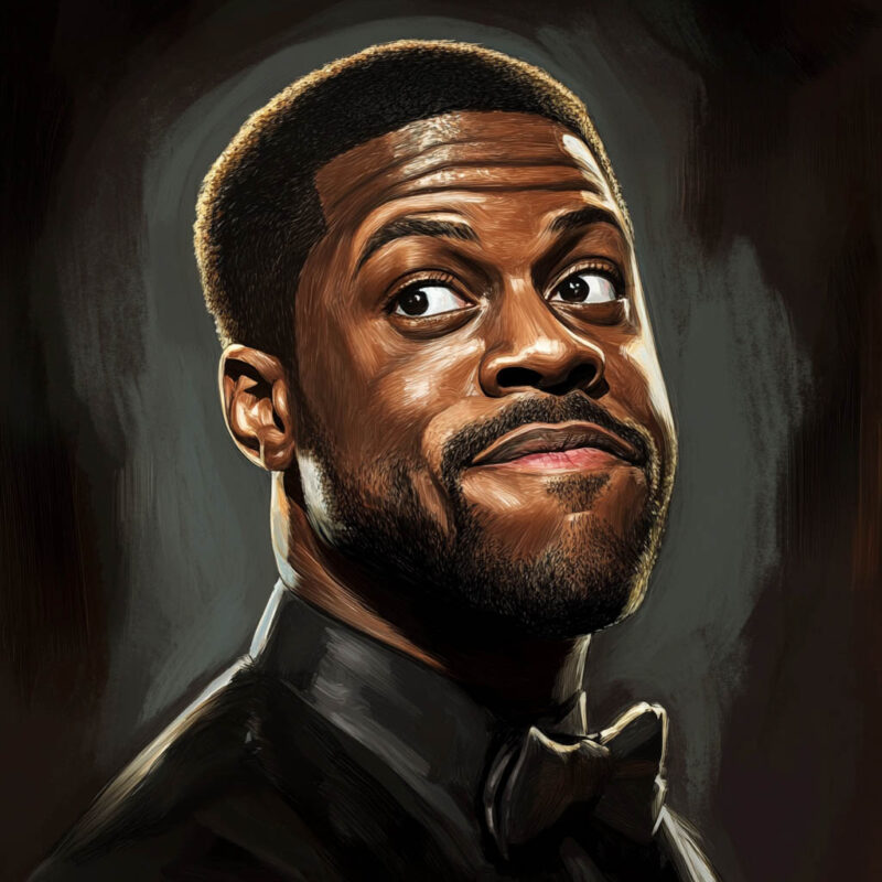 A caricature of Kevin Hart.