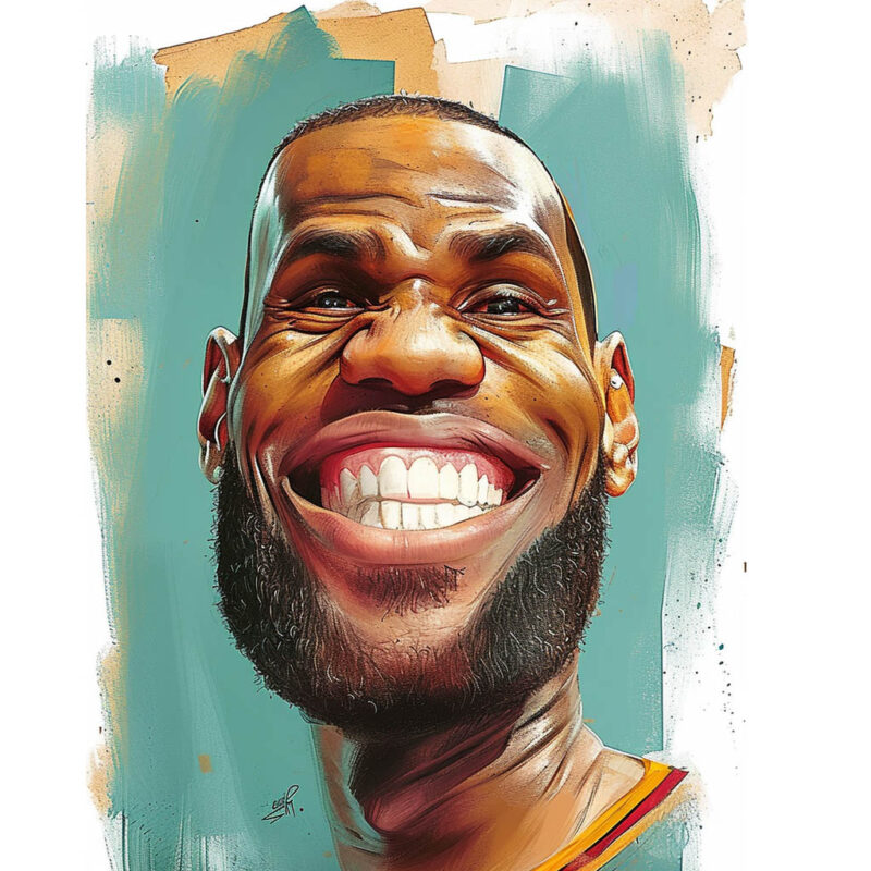 A caricature of Lebron James.