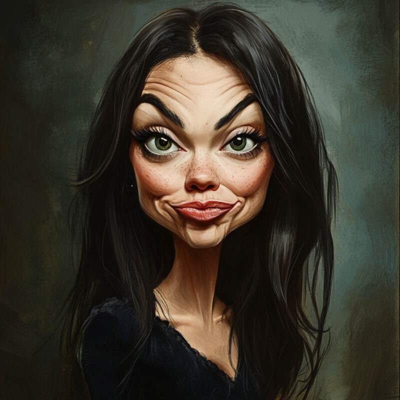 A caricature of Mila Kunis.