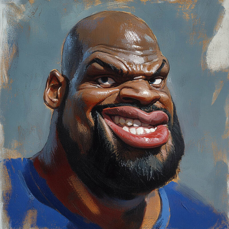 A caricature of Shaquille O'Neal.