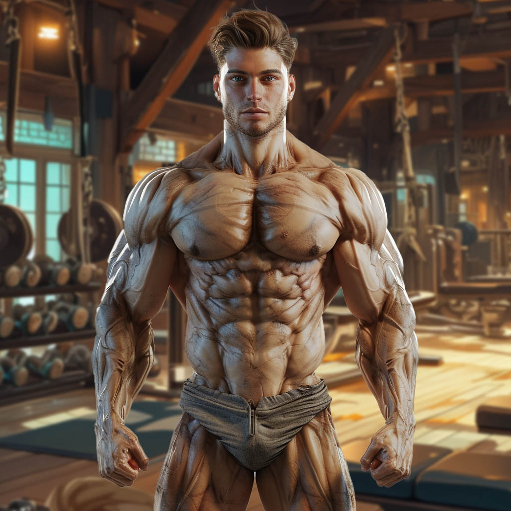 A shredded bodybuilder